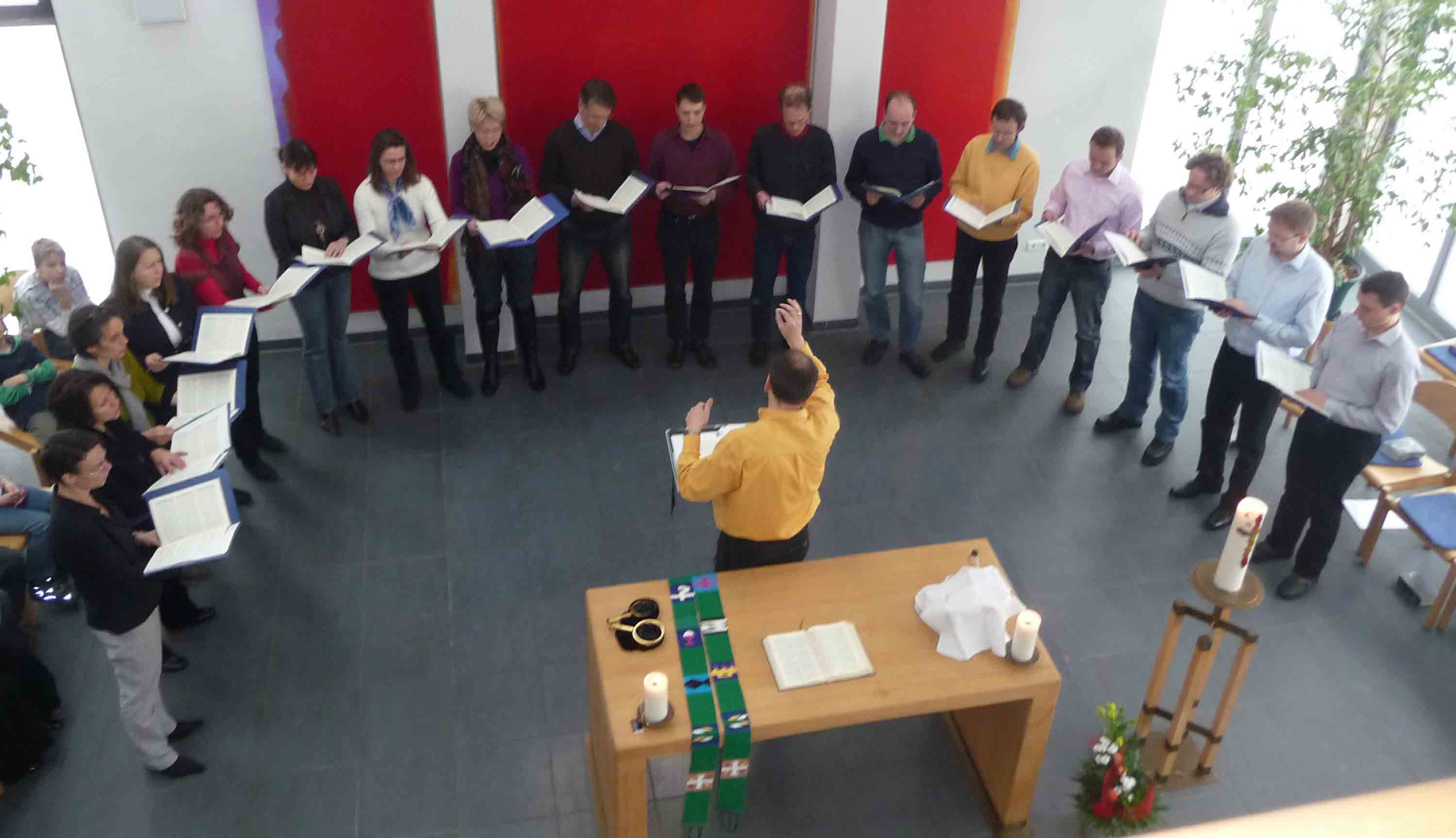 Foto vom Chor Canticolino in der Dietrich-Bonhoeffer-Kirche am 30. Januar 2011