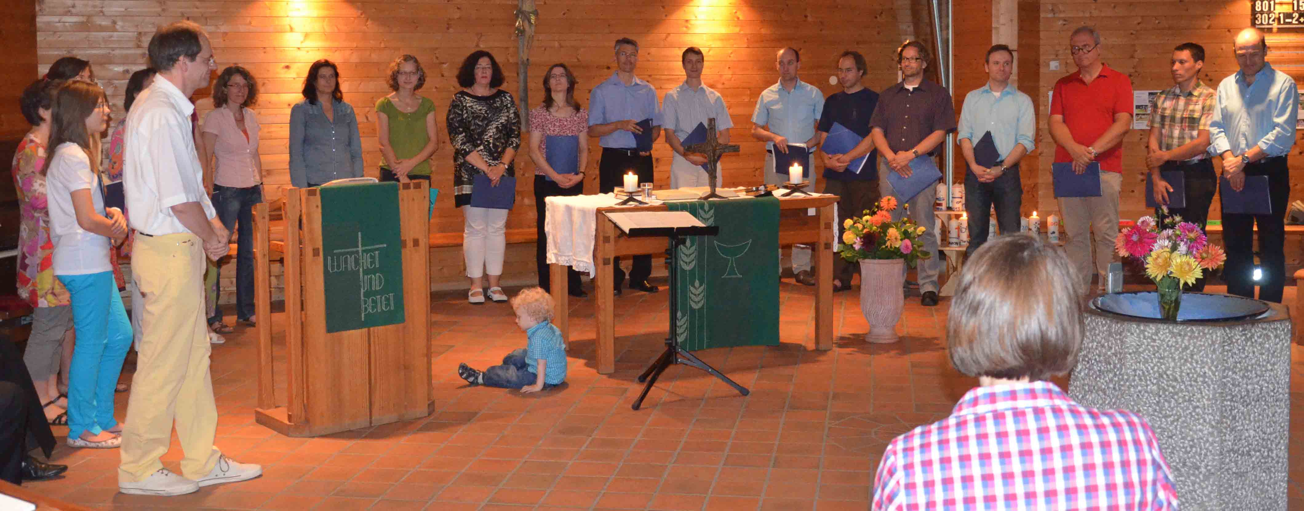 Foto vom Kammerchor Canticolino im Juli 2012 in der Jesajakirche