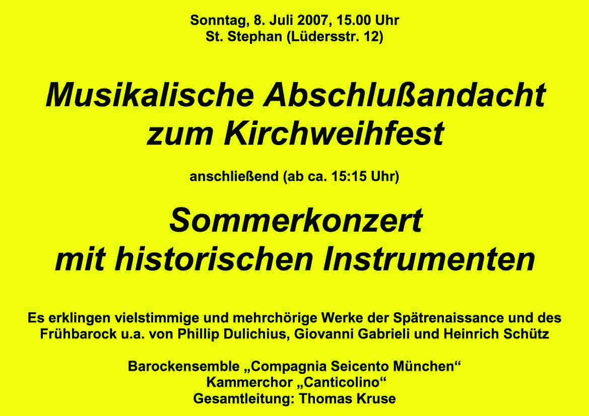 Plakat vom 8. Juli 2007