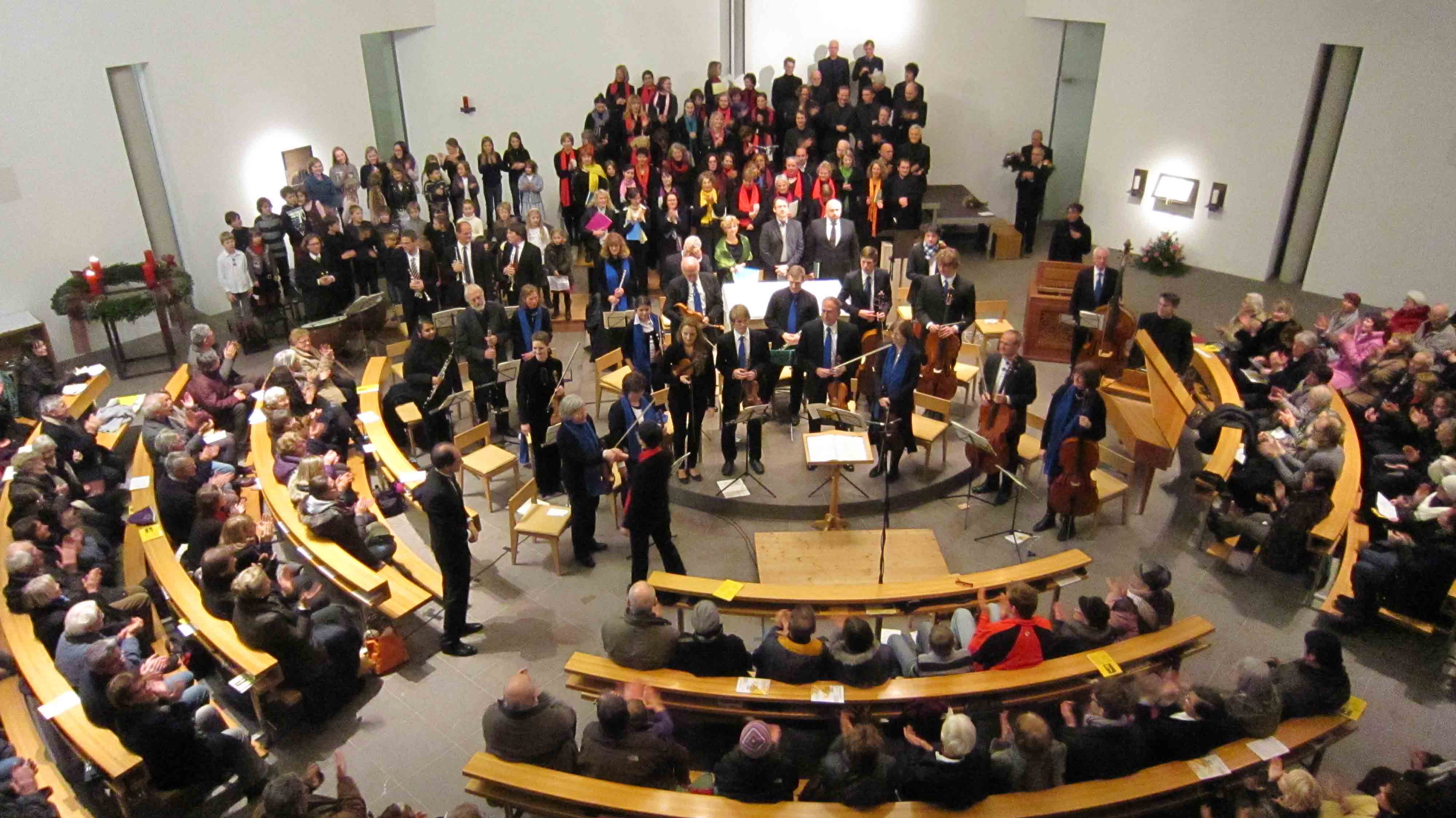 Foto vom Projektchor und Projektorchester Weihnachtsoratorium 2012