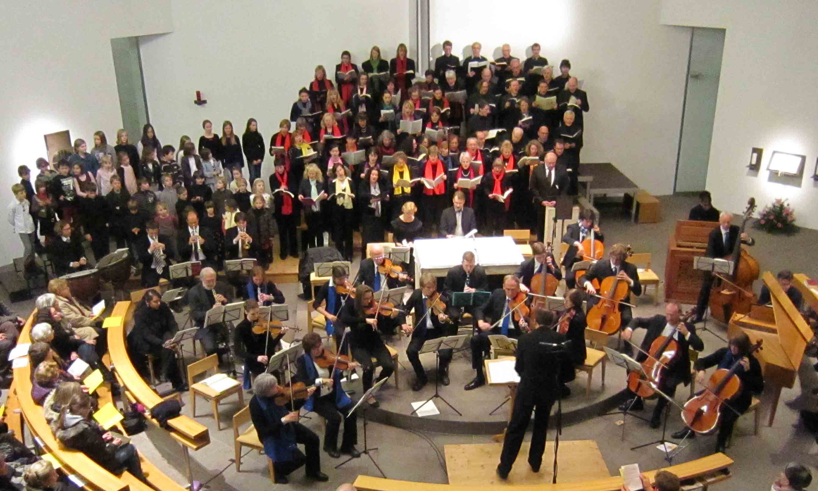 Foto vom Projektchor und Projektorchester Weihnachtsoratorium 2012